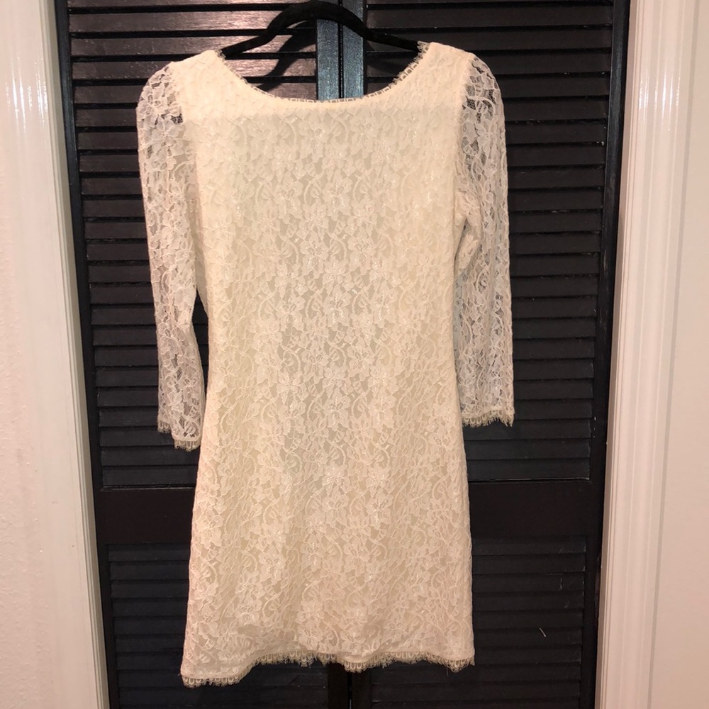 NWOT lace cream dress